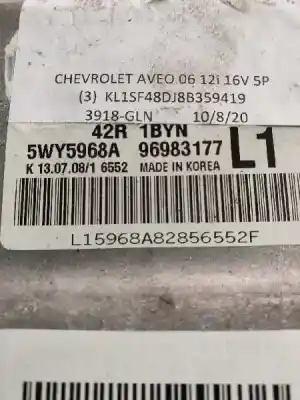 Second-hand car spare part ecu engine control for chevrolet aveo 1.2 cat oem iam references 5wy5968a l1 42r 1byn 96983177