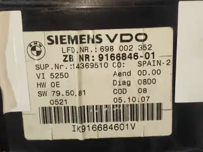 Peça sobressalente para automóvel em segunda mão quadrante por bmw serie 3 coupe (e92) 320d referências oem iam 916684601  698002352