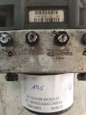 Peça sobressalente para automóvel em segunda mão abs por kia cee´d drive referências oem iam 0265800972 589201h400 0265232509 99201