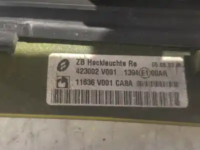 Second-hand car spare part right tailgate light for smart coupe básico (45kw) oem iam references 11636v001  423002v001