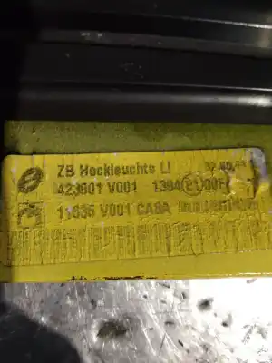 Second-hand car spare part left tailgate light for smart coupe básico (45kw) oem iam references 11635v001  423001v001