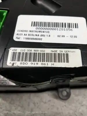 Peça sobressalente para automóvel em segunda mão quadrante por audi a4 berlina (b5) 1.8 referências oem iam 110008989002  8d919861h