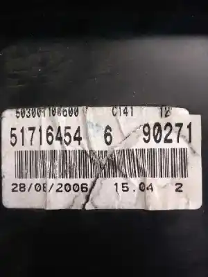 Piesă de schimb auto la mâna a doua ceas bord pentru fiat grande punto (199) 1.4 referințe oem iam 51716454 503001100600 6 90271