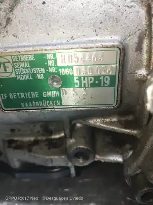 Peça sobressalente para automóvel em segunda mão caixa de velocidades por audi a4 avant (b5) 2.8 referências oem iam dss 5hp19  1060030026 0054463