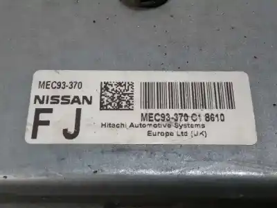 Second-hand car spare part ecu engine control for nissan qashqai (j10) tekna oem iam references mec93370  c18610