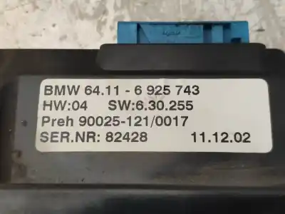 Peça sobressalente para automóvel em segunda mão comando de sofagem (chauffage / ar condicionado)  por bmw serie 7 (e65/e66) 735i referências oem iam 64116925743  