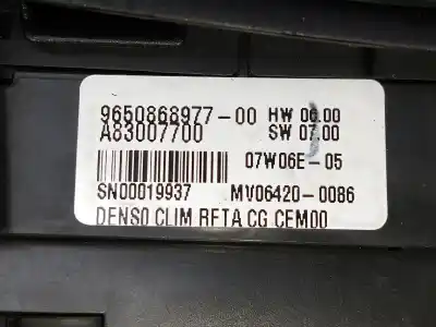 Pezzo di ricambio per auto di seconda mano controllo riscaldamento / aria condizionata per citroen c4 picasso sx riferimenti oem iam 9650868977  a83007700 Pezzo di ricambio per auto di seconda mano controllo riscaldamento / aria condizionata per citroen c4 picasso sx riferimenti oem iam 9650868977  a83007700