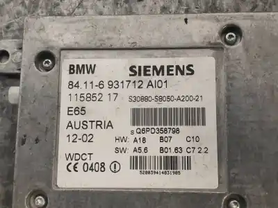 Second-hand car spare part electronic module for bmw serie 7 (e65/e66) 735i oem iam references 84116931712  11585217