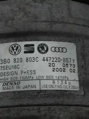 Автозапчасти б/у компрессор кондиционера воздуха за volkswagen phaeton (3d2/3d8) 3.2 v6 24v ссылки oem iam 4472208577  3b0820803c Автозапчасти б/у компрессор кондиционера воздуха за volkswagen phaeton (3d2/3d8) 3.2 v6 24v ссылки oem iam 4472208577  3b0820803c