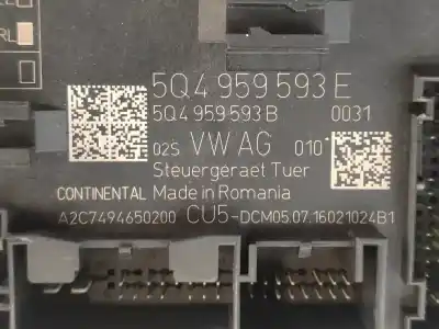 Автозапчастина б/у електронний модуль для seat leon sc (5f5) fr advanced посилання на oem iam a2c7494650200 5q4959593b 5q4959593e