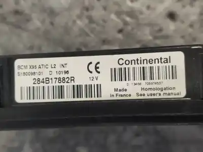 Second-hand car spare part electronic module for renault scenic iii authentique oem iam references 284b17882r s180098101 bcmx95