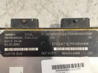 Second-hand car spare part ecu engine control for citroen c15 1.9 d oem iam references r04080024a 9642414980 80896a lucas 9639587680
