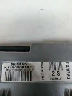 Peça sobressalente para automóvel em segunda mão centralina de motor uce por daewoo matiz 0.8 cat referências oem iam k115000010e  96259124