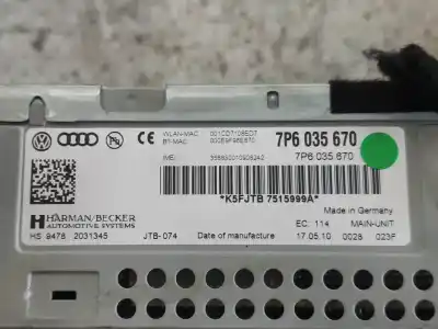 Автозапчасти б/у аудиосистема / радио cd за volkswagen touareg (7p5) v6 tdi bluemotion ссылки oem iam 7p6035670  