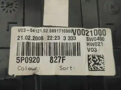 Peça sobressalente para automóvel em segunda mão quadrante por seat altea xl (5p5) reference referências oem iam 5p0920827f  v0021000