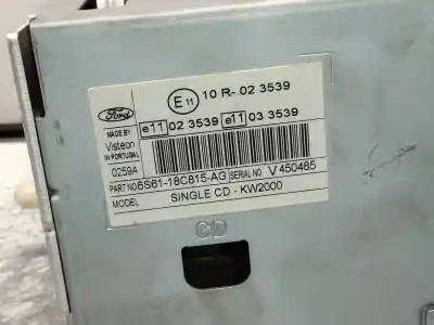 Second-hand car spare part audio system / radio cd for ford focus c-max (cap) ambiente (d) oem iam references 6s6118c815ag  