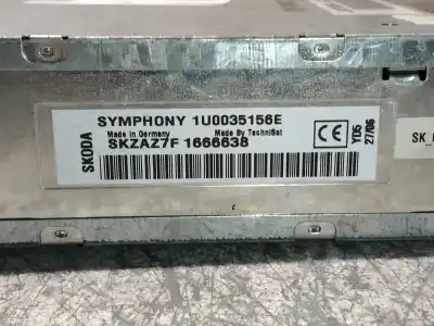 Автозапчастина б/у аудіо система / радіо cd для skoda superb (3u4) collection посилання на oem iam 1u0035156e  