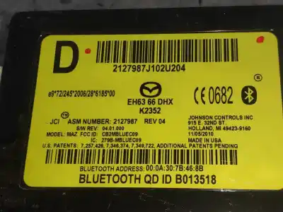 Автозапчасти б/у электронный модуль за mazda cx-7 (er) active ссылки oem iam eh6366dhx  