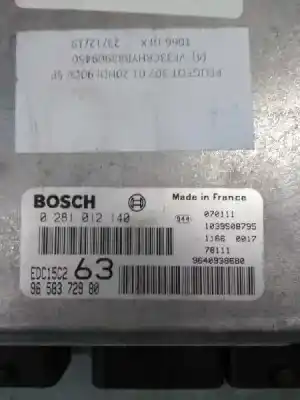 Second-hand car spare part ecu engine control for peugeot 307 (s1) xr oem iam references 0281012140 edc15c2 63 1938lc 9658372980