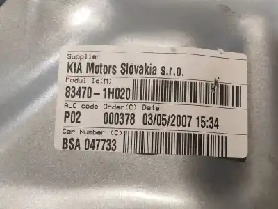 Second-hand car spare part rear left window regulator for kia cee´d active oem iam references 834701h020  402059d