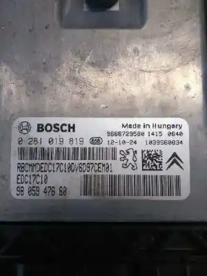 Second-hand car spare part ecu engine control for citroen c4 lim. tonic oem iam references 0281019819 edc17c10 9805947680
