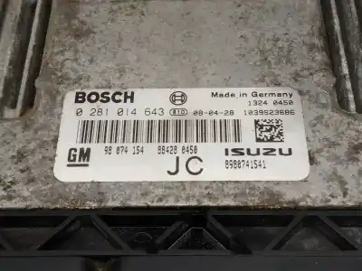 Second-hand car spare part ecu engine control for opel astra gtc energy oem iam references 0281014643 8980741541 jc 98074154