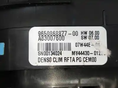 Pezzo di ricambio per auto di seconda mano controllo riscaldamento / aria condizionata per citroen c4 picasso sx riferimenti oem iam 9650868877  a83007600 Pezzo di ricambio per auto di seconda mano controllo riscaldamento / aria condizionata per citroen c4 picasso sx riferimenti oem iam 9650868877  a83007600