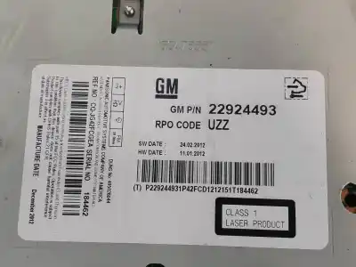 Peça sobressalente para automóvel em segunda mão sistema de áudio / rádio cd por opel astra j lim. cosmo referências oem iam 22924493  
