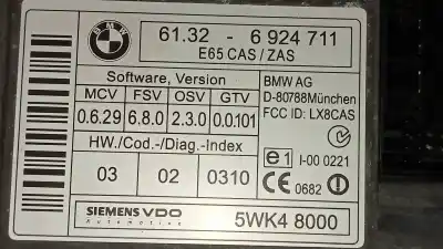 Second-hand car spare part ignition switch for bmw serie 7 (e65/e66) 745i oem iam references 61326924711  