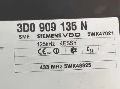 Second-hand car spare part electronic module for porsche cayenne (typ 9pa) básico oem iam references 5wk47021  3d0909135n