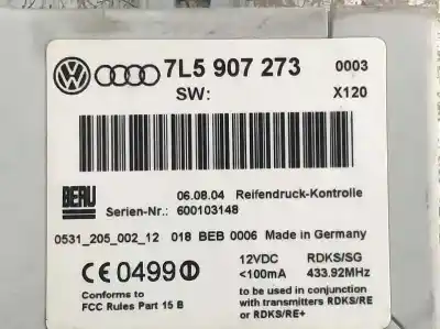 Second-hand car spare part electronic module for porsche cayenne (typ 9pa) básico oem iam references 7l5907273  053120500212