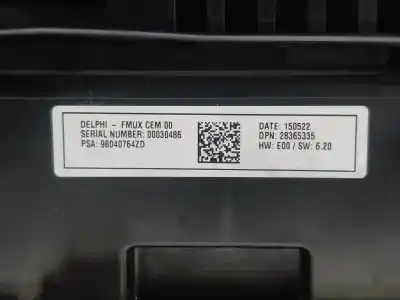 Peça sobressalente para automóvel em segunda mão comando de sofagem (chauffage / ar condicionado)  por citroen c4 lim. live edition referências oem iam 98040764zd  