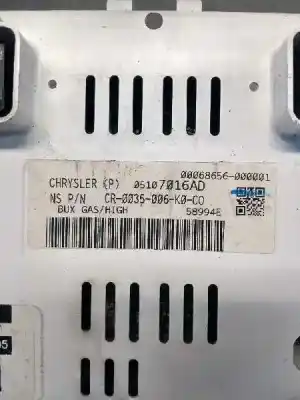 Pezzo di ricambio per auto di seconda mano pannello degli strumenti per jeep compass 2.4 16v cat riferimenti oem iam 58994e cr0035006k0co 05107016ad