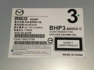 Second-hand car spare part audio system / radio cd for mazda 3 lim. () style oem iam references bhp3669g0c  