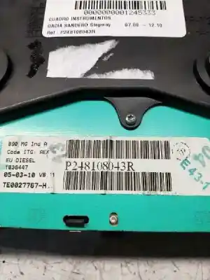 Peça sobressalente para automóvel em segunda mão quadrante por dacia sandero stepway referências oem iam p248108043r  