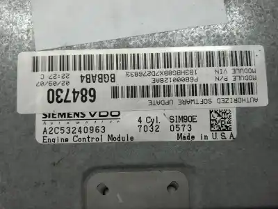 Second-hand car spare part ecu engine control for dodge caliber (pm) 2.0 se oem iam references a2c53240963 sim90e p68000128ae