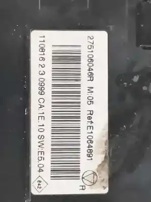 Peça sobressalente para automóvel em segunda mão comando de sofagem (chauffage / ar condicionado)  por renault fluence z.e. dynamique referências oem iam 275106046r  e1064891