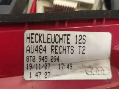 Автозапчасти б/у внутренний правый задний фонарь за audi a5 coupe (8t) 2.7 tdi ссылки oem iam 8t0945094  
