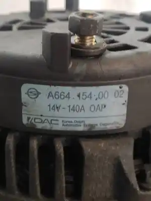 Автозапчастина б/у генератор для ssangyong rexton 2.7 turbodiesel cat посилання на oem iam a6641540002  