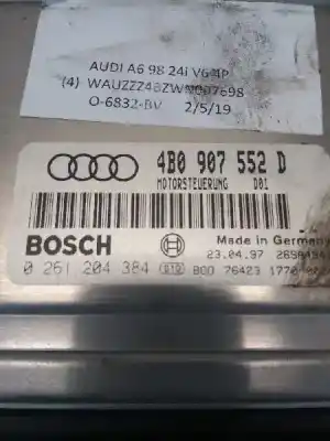 Second-hand car spare part ecu engine control for audi a6 berlina (4b2) 2.4 (121kw) oem iam references 0261204384 d01 4b0907552d