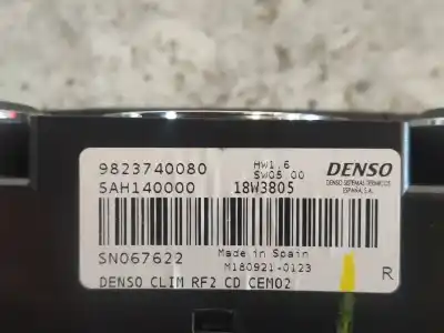 Pièce détachée automobile d'occasion commande de chauffage / climatisation pour citroen c-elysée shine références oem iam 9823740080  5ah140000