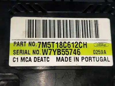 Peça sobressalente para automóvel em segunda mão comando de sofagem (chauffage / ar condicionado)  por ford focus lim. (cb4) trend referências oem iam 7m5t18c612ch  