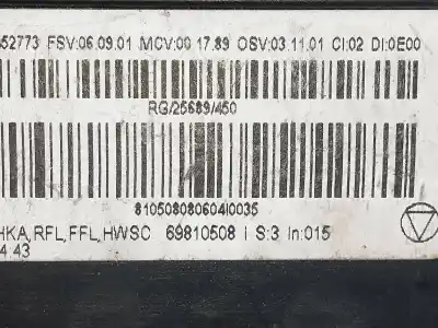 Second-hand car spare part heating / air conditioning control panel for mini mini (r56) cooper oem iam references 69810508  