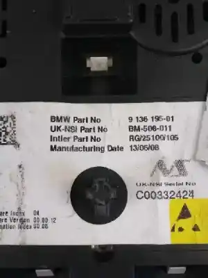 Pezzo di ricambio per auto di seconda mano pannello degli strumenti per mini mini (r56) cooper riferimenti oem iam 913619501 rg25100105 bm508011