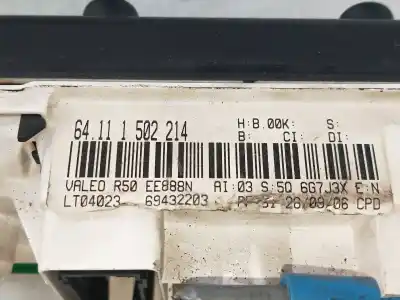 Peça sobressalente para automóvel em segunda mão comando de sofagem (chauffage / ar condicionado)  por mini mini (r50,r53) cooper referências oem iam 64111502214  