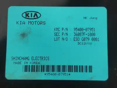 Second-hand car spare part electronic module for kia picanto 1.1 active oem iam references 9540007951  36087f1000