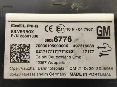 Second-hand car spare part electronic module for opel mokka x color edition start/stop oem iam references 39086776  