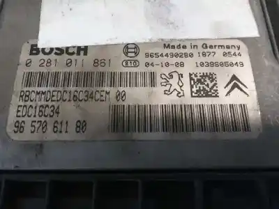 Second-hand car spare part ecu engine control for citroen c2 sx oem iam references 0281011861 edc16c34 9657061180