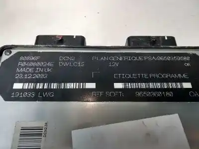 Second-hand car spare part ecu engine control for citroen c15 1.9 d oem iam references r04080024e 9650360180 80896f 9650359580