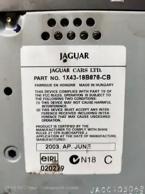 Автозапчастина б/у аудіо система / радіо cd для jaguar x-type i (x400) 2.5 v6 a las 4 ruedas посилання на oem iam 1x4318b876cb  